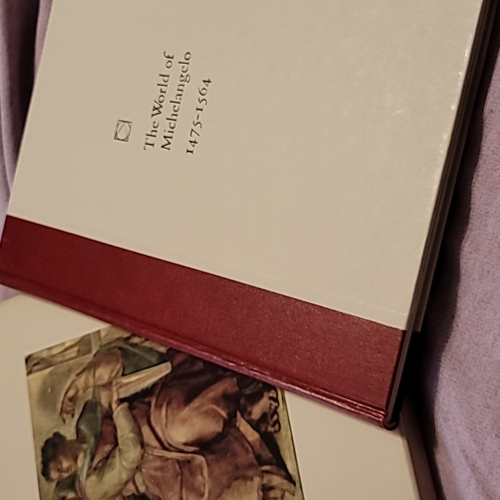 The World of Michelangelo 1475 to 1564 Hardcover Art Book with slip cover.